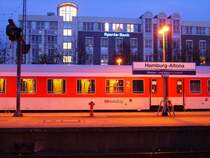 Blick �ber den Bahnhof Hamburg-Altona. 28.03.08