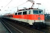 111 156 im S-Bahneinsatz, Oberhausen 01-1993