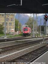 Auch die Schweizer EM-Ausf�hrung war heute hier: 1116 075 - 1
Buchs SG 29.04.08