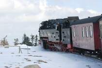 99 7240 kurz vor der Endstation Brockenbahnhof