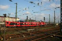 Der einzige Autotransportwagen, der an diesem Morgen aus �sterreich ankam. Somit bekam der Rolls Royce Silver Cloud III ein Extraplatz auf dem Sonnendeck. 19.4.2008 Hamburg-Altona