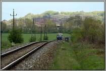 Schienenbus 8081 055 bei einer seiner Pendelfahrten zwischen Knittelfeld und Pöls.
Fohnsdorf 3.5.2008