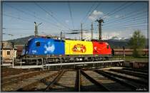 EM-Lok 1116 056 Rum�nien steht auf der Drehscheibe in Knittelfeld.
Anl�sslich des heurigen Andampfen stand sie zwei Tage lang in Knittelfeld als Schauobjekt.
3.5.2008