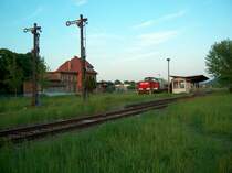 Abendstimmung im Bahnhof Laucha (Unstrut); 13.05.2008