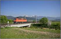 E-Lok 1042 050 f�hrt mit Niederflurwagen von Rottenmann nach Knittelfeld.
St.Margarethen 14.05.2008