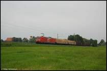 185 001 TRAXX bef�rdert am 21.05.08 FZT 56080 von Aalen nach Stuttgart-Hafen, aufgenommen am Km 63,0 der Remsbahn (KBS 786) bei M�gglingen.