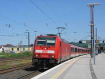 146 228-2 mit einer Regional Bahn nach Frankfurt in Aschaffenburg am 11.05.2008