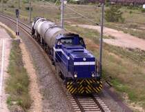 Infraleuna  202/G1206 auf der Ostumfahrung des Rbf. Halle.23.5.08 