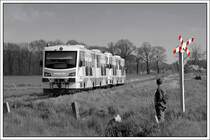 Triebwagen der Reihe SA 108 als Zug 79326 von Zbaszynek nach Leszno am 3.5.2008 kurz vor Wolsztyn aufgenommen. Diese Triebwagen der Baureihe SA 108 werden seit 2003 von ZNTK in Poznań gebaut.
