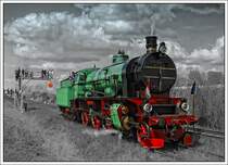 Etwas mit Photoshop ver�ndert, 109.109 aus Ungarn bei der Dampflokparade in Wolsztyn am 3.5.2008.