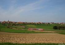 VT642 bei Kalchreuth, Strecke N�rnberg Nordost - Gr�fenberg. April 2008