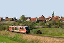 VT642 als RB Gr�fenberg - N�rnberg Nordost, bei Kalchreuth. April 2008