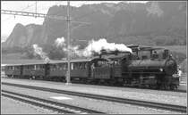 G 4/5 107 mit Dampfextrazug nach Chur in Untervaz-Trimmis. Bahnhoffest Chur (24.05.2008)