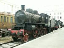 Eisenbahnmuseum im ehem.k.k.StB.Bahnof in Triest.Unter freien Himmel ohne jeglichen Schutz,stehen eine Reihe Dampfloks meist
�sterreichischer und Italienischer Herkunft in ziemlich desolaten Zustand.Vorne die FS 640 064(Breda 1908)Triest 04.06.08