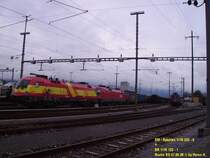 Sie kam mit dem EM-Sonderzug *EC Europameister* nach Buchs SG
1116 232 - 8 *EM-Spanien*
07.06.08