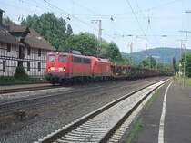 140 440 + 1116 199 mit leeren Autotransporten am 7.6.2008 durch Kreiensen -> Salzderhelden