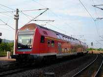 RB 16525 erreicht am 7.06.2008 Artern und wartet die planm��ige Zugkreuzung mit dem Gegenzug ab. 