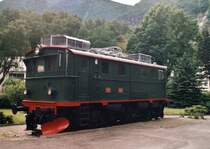 Ehemalige Elektrolokomotive EL9 2063 am 11.6.2002 in Fl�m.