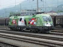 Fussball am Zug. �BB EM-Taurus 1116 Euromotion in Buchs/SG am 12.06.08