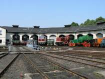 Fahrzeugparade am 31.05.2008 im Museums-Bw Nossen. Noch ein Bild ab Schuppenstand 1.