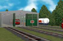 Neue Triebwagenhalle in Konzelrath