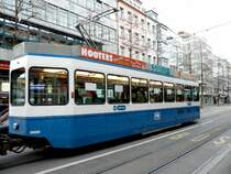 VBZ - Tramanhnger B2408 unterwegs auf der Linie 3 am 19.04.2008