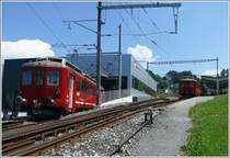 ABDeh 2/4 23 und 24 vor dem neuen Depot in Heiden. (01.07.2008)