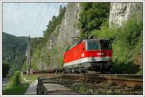 1044 124 konnte ich am 26.6.2008 mit einem Gterzug in Stbing ca. 1 Kilometer vor der Haltestelle ablichten.