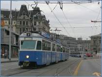 Zwei Mirage der Linie 7 auf dem Weg nach Stettbach an einem tr�ben Wintertag. (18.03.2008)