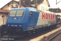 E 185-CL 004  HOYER Railserv  steht abgeb�gelt �bers Wochenende in Itzehoe im Nov. 2003