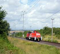 294 607 und eine 298 sind allein in Richtung Halle unterwegs und erreichen gleich die Blockstelle Steinberg. 7.07.2008