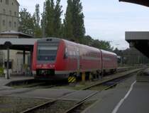 Ein BR 612 steht als Regio abgestellt in Lindau Hbf. 