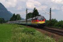 1116 036 (EM - Deutschland) mit IC 87 in Niederaudorf (14.06.2008)