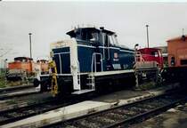 Die ehmalige Bundesbahnlok 364 414 im Januar 1999 in ihrem neuen Einsatzgebiet.Hier steht die Lok in der Einsatzstelle Berlin Lichtenberg.