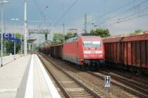 101 080 mit gem.GZ am 17.7.2008 durch Hannover Linden/Fischerhof