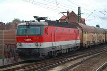 Lokportrait von 1144 255 mit einem CarRailLogistic. 17.7.2008 Hannover Linden/Fischerhof