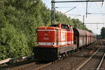 Lok 68 (Deutz Bj.1962 DG1200BBM) der RLG durchf�hrt mit ausl�ndischen Kokswagen den Hp Bochum Nokia. 15.7.08