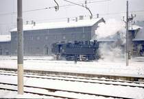 JZ 17-010 rangiert im schneereichen Ljubljana, 17.Februar 1970.