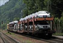  MINI-AUDI-ZUG  gezogen von der E189 918RT f�hrt am 03.07.2008 Richtung Kufstein.