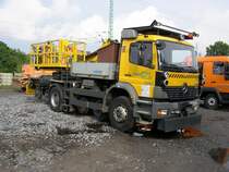 Zweiwegefahrzeug Mercedes Benz  ATEGO  der  SPL  in L�bbenau. Sch�tz mal es dient auch zur Oberleitungsmontage.