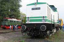 V100 003 der Deutschen reichsbahn, hier in Sch�neweide zur Fahrzeugausstellung 2006