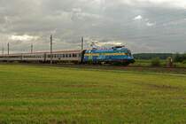 EM-Lok Schweden 1116 029-8 bef�rdert OIC542 von Wien nach Salzburg, bei Oftering (22.07.2008)