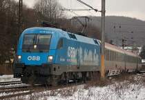 1016 023 �berraschte mich am 03.01.2008, als am falschen Gleis durch Unter Purkersdorf fuhr.

