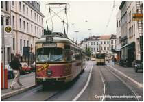 SWB TW 204 D�WAG 4-Achser an der Haltestelle Thomas-Mann-Strasse 1991
