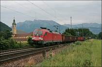 182 014 (9181 182 014-1 D-DB) bringt den 44114(?) vom Brenner nach M�nchen Nord. Aufgenommen am Abend des 04.07.2008 beim Kloster Raisach.
