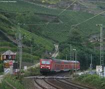 143 129-5 mit der RB32 -> Mainz in Oberwesel 31.7.08