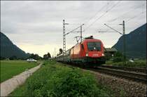1116 119 ist mit dem OEC 189  Val Gardena/Gr�dnertal , von M�nchen Hbf nach Verona Porta Nuova, zum Brenner unterwegs. (04.07.2008)
