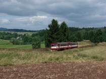 810 515-7 als SP nach Tyniste am 09.08.2008 bei Brezova u Broumova
