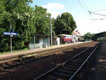 Hier nochmal eine andere Perspektive vom Bahnhof Karlsruhe-M�hlburg am 16. August 2008.