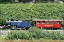 Die Dampflok der Furka Bergstrecke HG 3/4 N� 1  Furkahorn   wartet am 01.08.08 in Gletsch auf die Abfahrt nach Realp. (Hans)